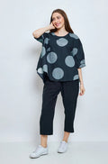 Bella blue - Blouse cirkels D356-H3055 - blue