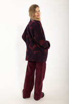 Danefæ - Quiltjasje Danekatrin - Dark Wine/Dark Cherry TROPS