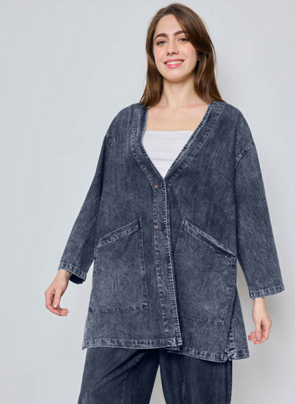 Bella Blue - Denim - Jeans Tussenjas - Plus Size