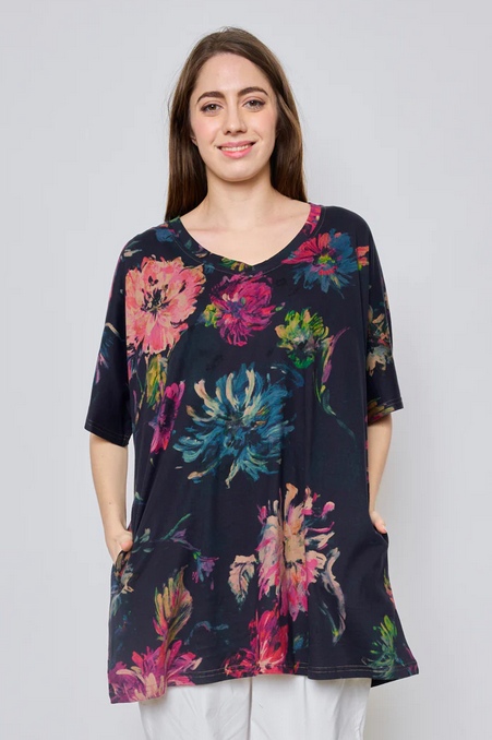 Bella blue - Blouse E129-R029 - Fushla bloem