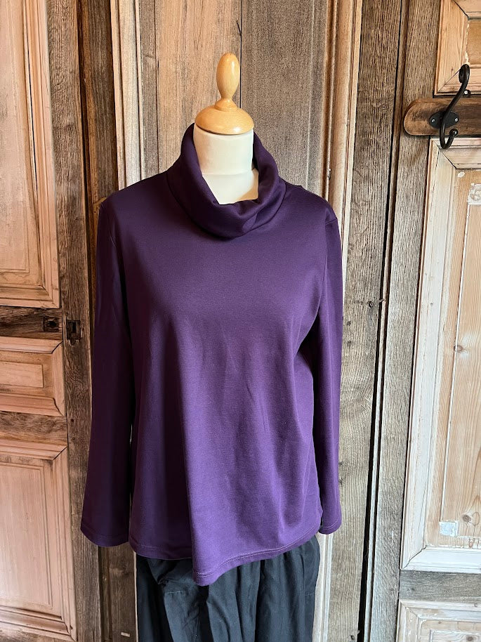 Geesje Sturre - Basic Pulli met col 2302308 - #33 Donker paars