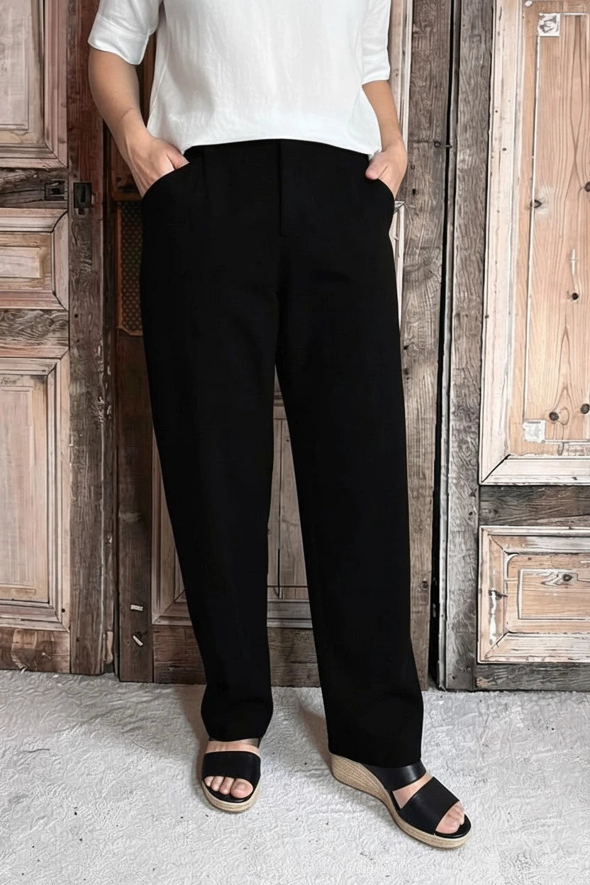 Geesje Sturre - Linnen wijde broek 624458 - 650 Zwart
