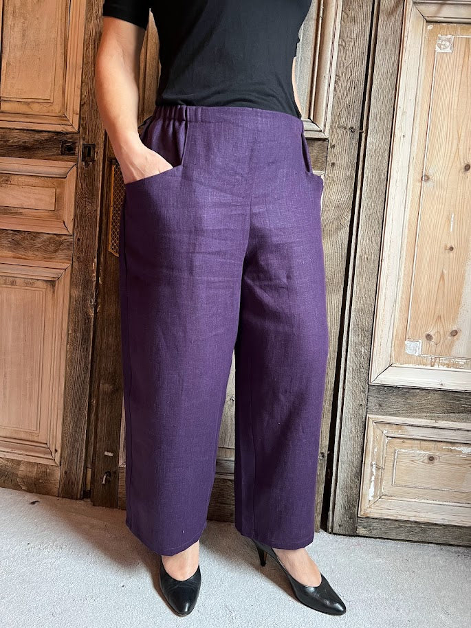 Geesje Sturre - Linnen broek - Paars 657 *