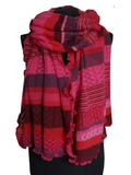 Invero Töne - Gesine Stola - Kleur Pink Rood wol magenta