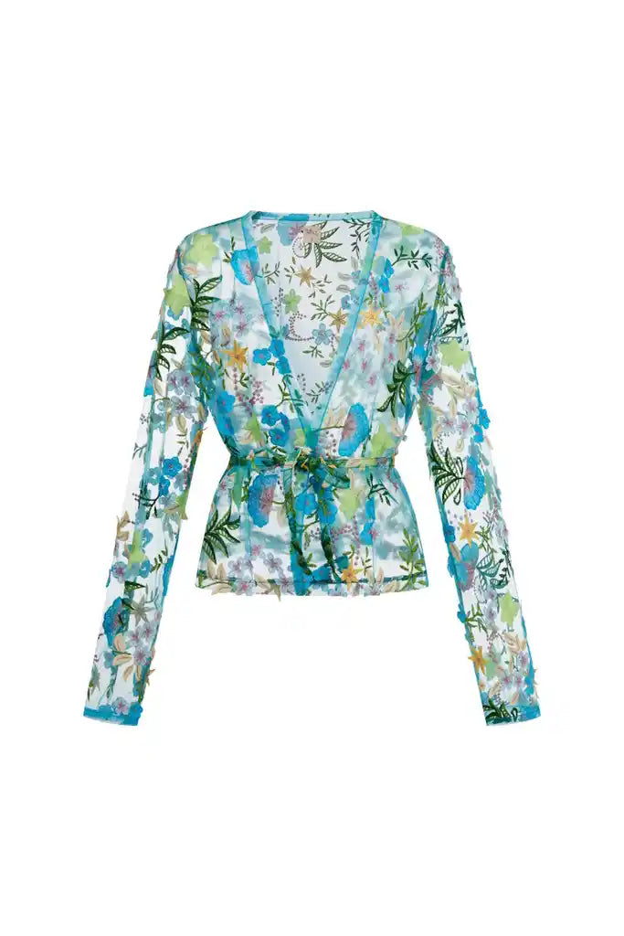 HeArt - Bengal overslag blouse - Petrol