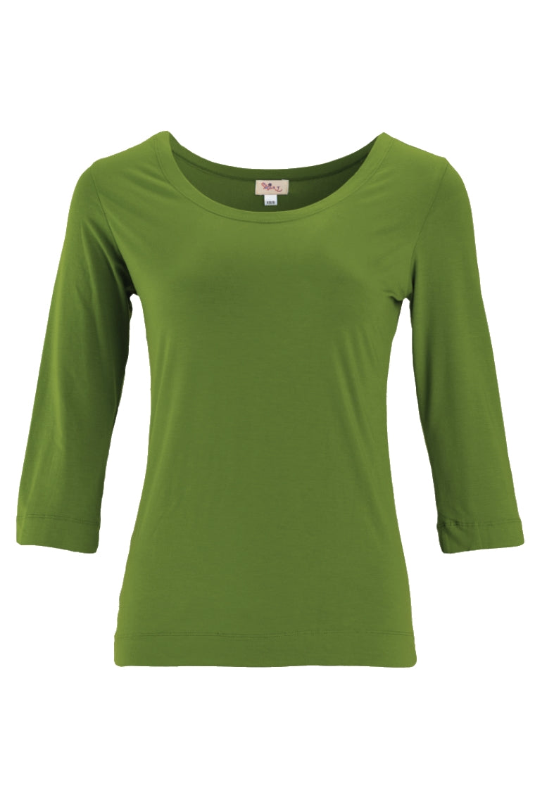 HeArt - Basic shirt 3/4 mouw - Olive green 22