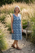 HeArt - Rowtag Mouwloze jurk bloem - Blauw