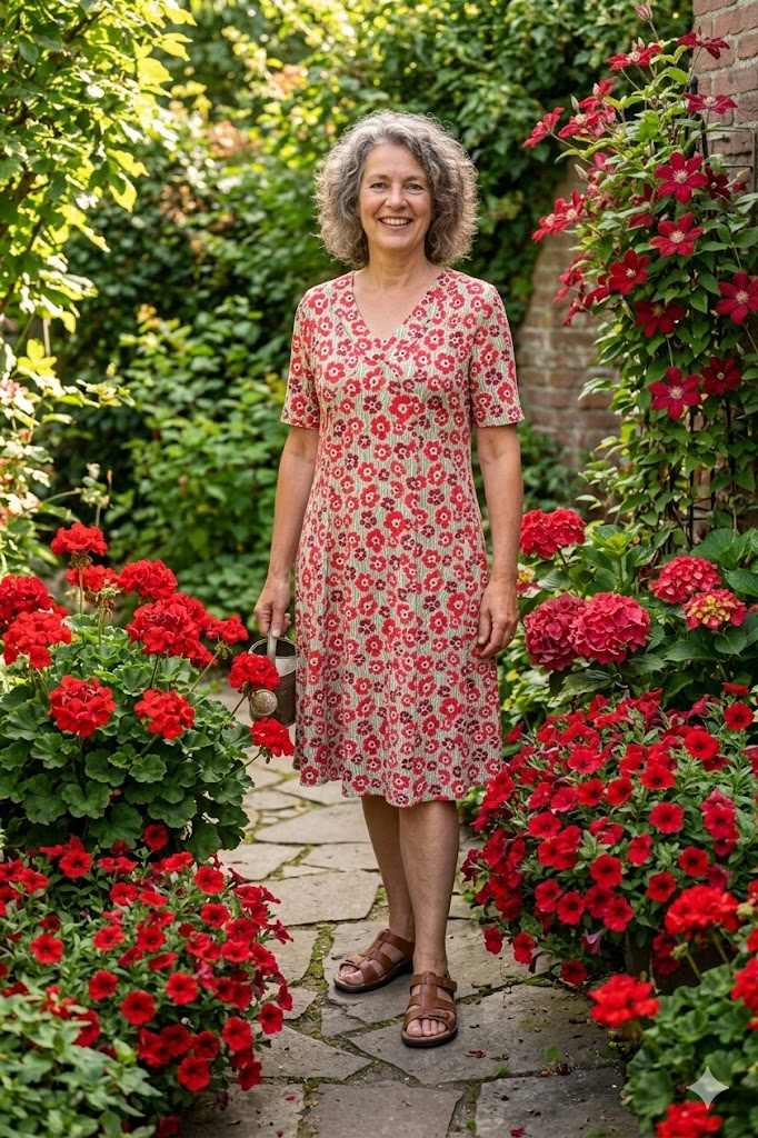 Himalaya - Jersey jurk EcoVero Iva Bloem - Maat S