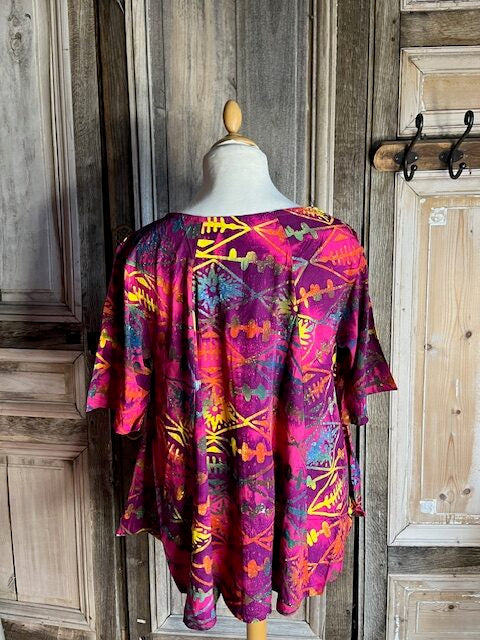 Normal Crazy - Blouse New Moza korte mouw Batik