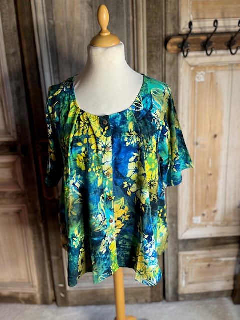 Normal Crazy - Blouse New Moza korte mouw Batik