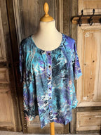 Normal Crazy - Blouse New Moza korte mouw Batik bloem