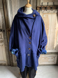 Normal Crazy - Jas Cinnamon  Blauw - voering zwart geel roze