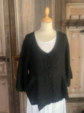 MB style linnen blouse Black