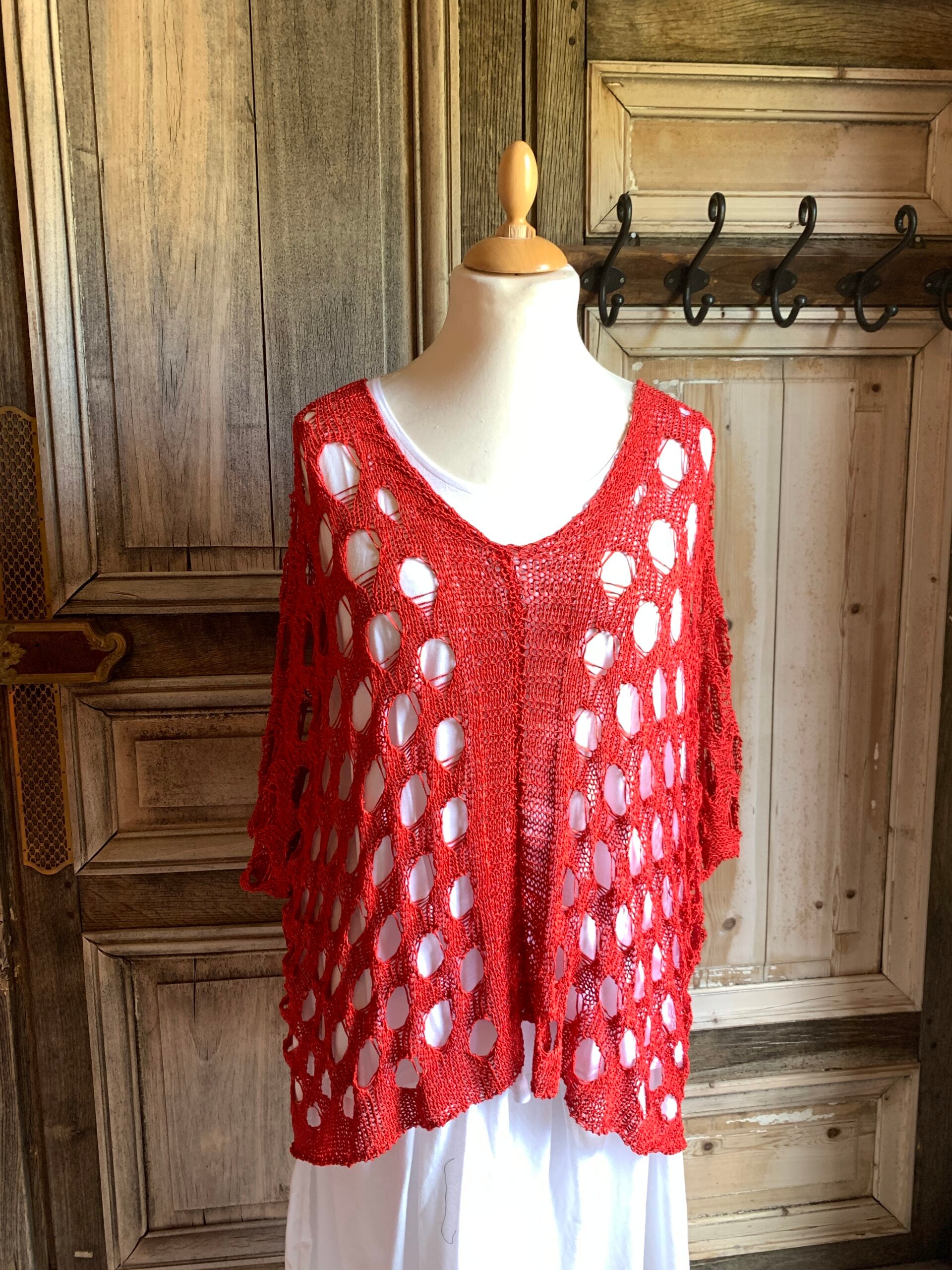 Amandine - Trui open - Rood