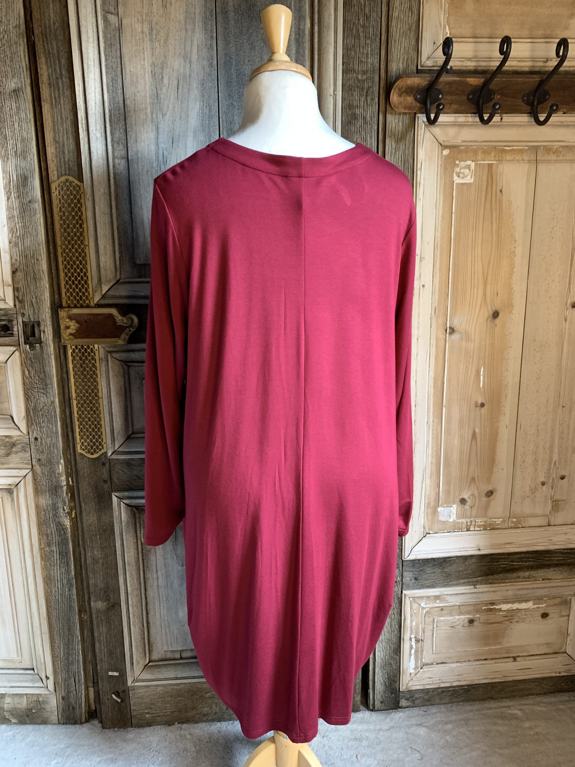 Sinne - Jurk Basic - Donkerrood Rood