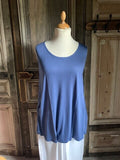 Normal Crazy - Basic shirt Top Aline 80 cm -Jeans blue