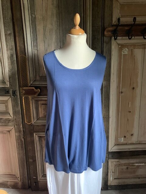 Normal Crazy - Basic shirt Top Aline 80 cm -Jeans blue