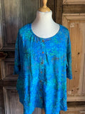 Normal Crazy - Wizard batik - korte mouw bloem