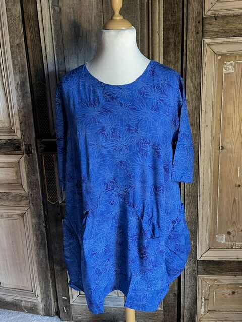 Normal Crazy - Tuniek Ursella rayon korte mouw blauw