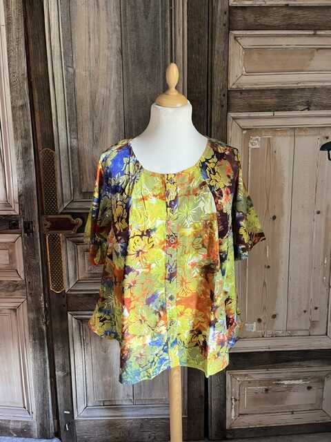 Normal Crazy - Blouse New Moza korte mouw - Batik