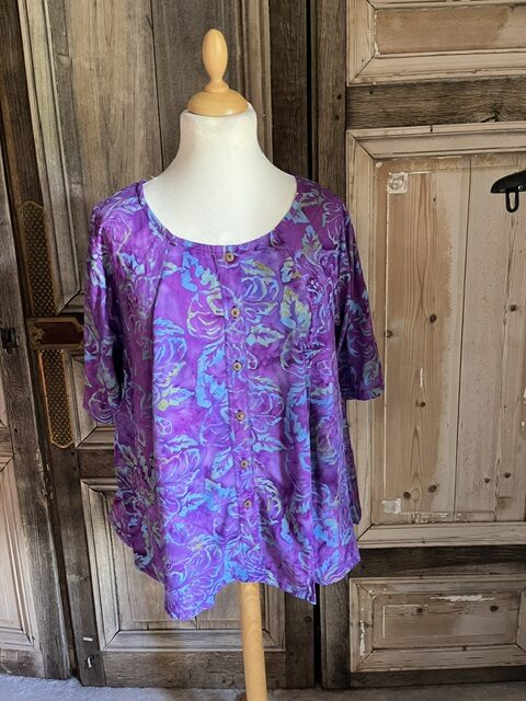 Normal Crazy - Blouse New Moza korte mouw - Batik