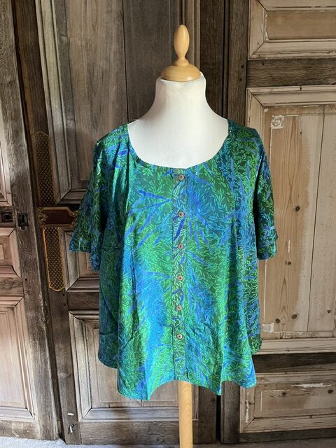Normal Crazy - Blouse New Moza korte mouw - Batik