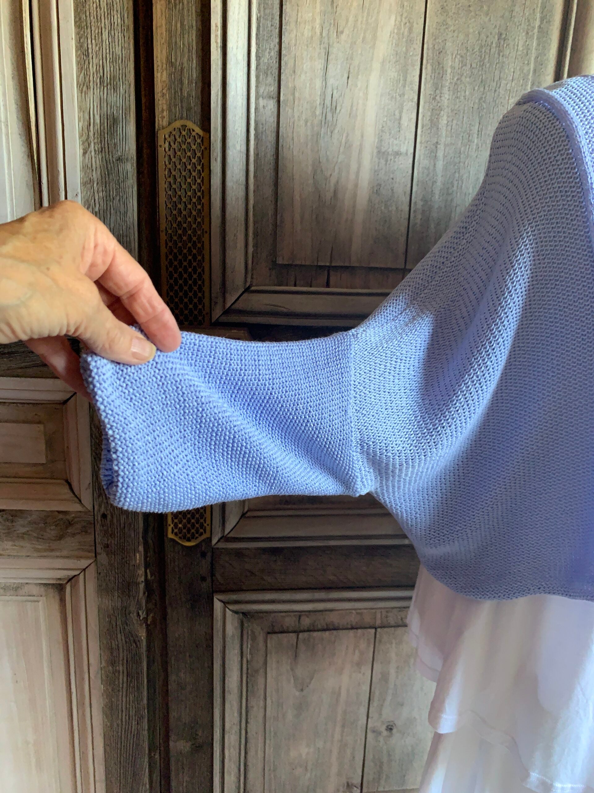 MB Style - korte katoenen trui - licht blauw