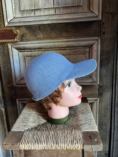 Pet van 100% papier denimblauw
