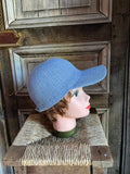 Pet van 100% papier denimblauw