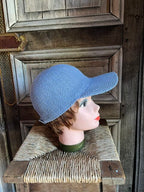 Pet van 100% papier denimblauw