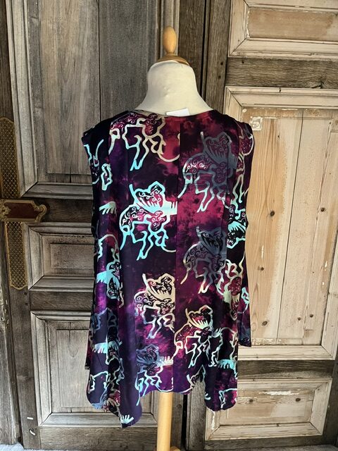 Normal Crazy - Wizard batik zonder mouw *paars