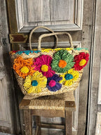 Fleurige zomer tas met voering en rits