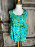 Normal Crazy - Blouse New Moza batik zonder mouw groen