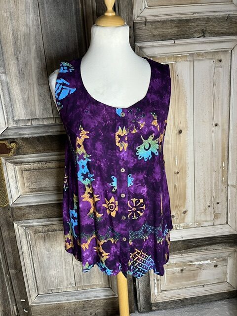 Normal Crazy - Blouse New Moza batik zonder mouw*paars (kopie)