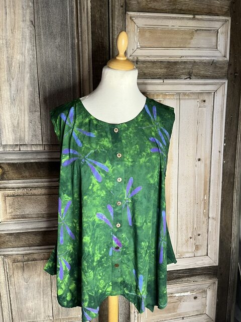 Normal Crazy - Wizard batik zonder mouw *groen