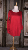Normal Crazy - Shirt Aline lange mouw - Rood