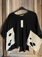 Amandine top zwart/wit