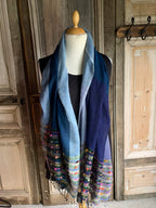 The Blue turban - Wollen Shawl #