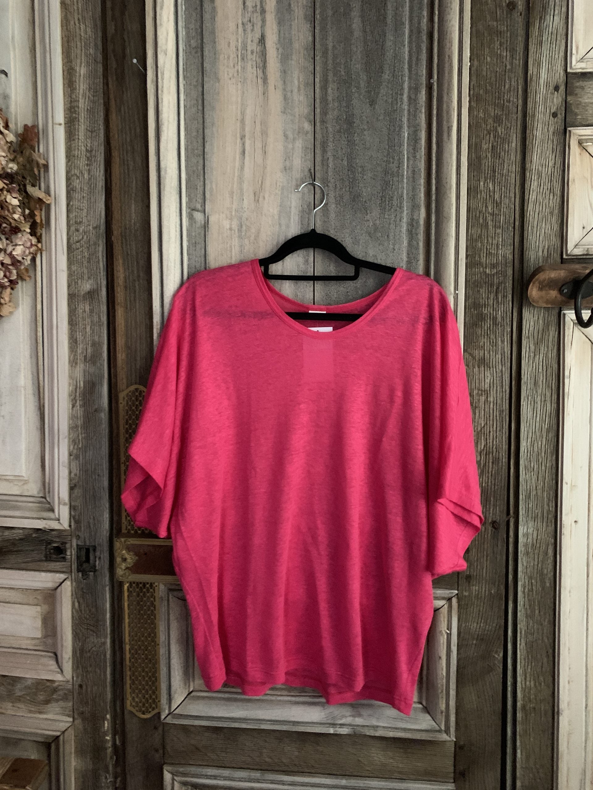 Geesje Sturre - 100% linnen shirt - Rood Magenta
