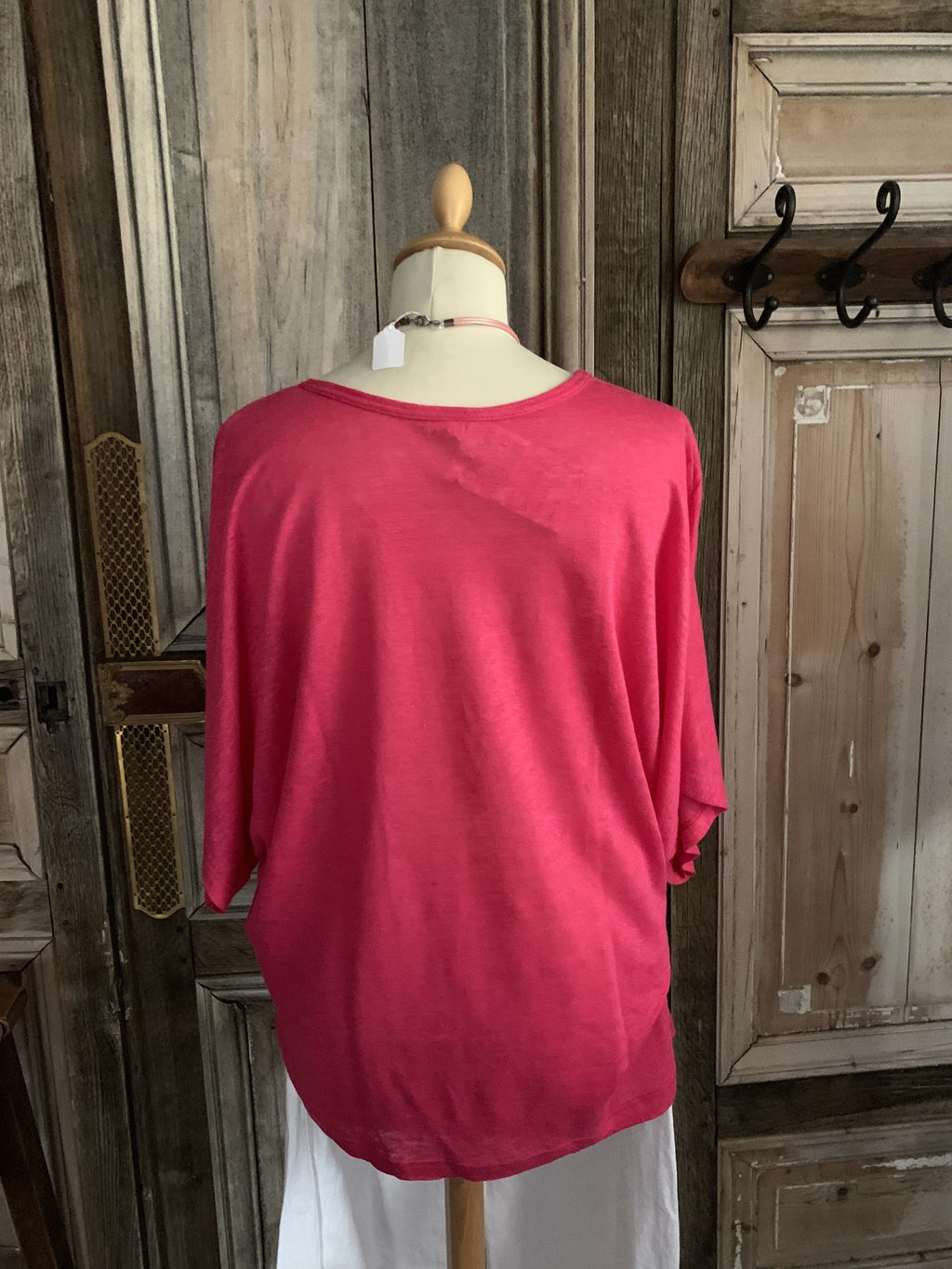 Geesje Sturre - 100% linnen shirt - Rood Magenta