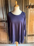 Normal Crazy - Shirt Aline lange mouw -velvet donkerpaars