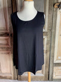 Normal Crazy - Basic Mouwloze shirt Top Aline 75 cm -  zwart