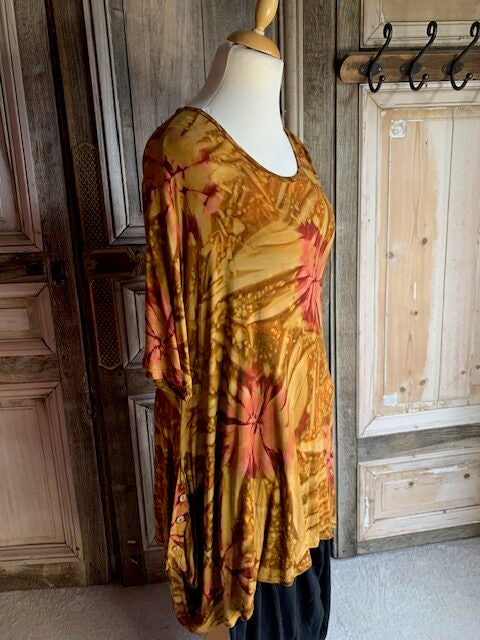 Normal Crazy - Tuniek Akha - korte mouw - Tie Dye Brown