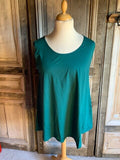 Normal Crazy- Basic Mouwloze shirt Top Aline 75 cm - Hunter