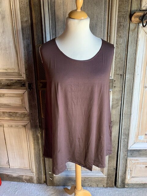 Normal Crazy - Basic shirt Top Aline kleur  Chocolade