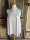 Normal Crazy - Basic Mouwloze Top Aline kleur Wit