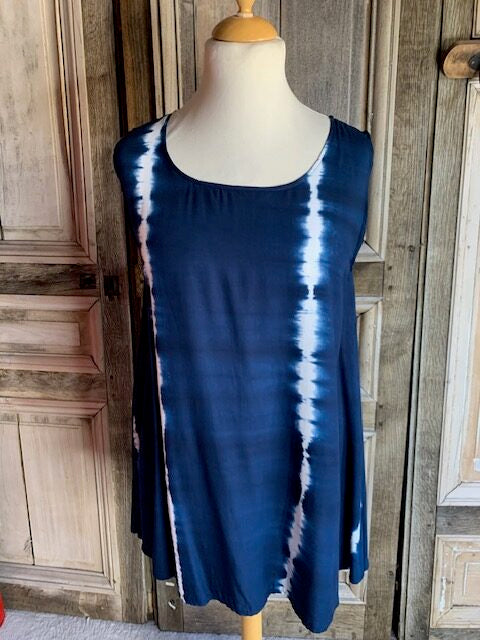 Normal Crazy top Aline Tie Dye Blue White