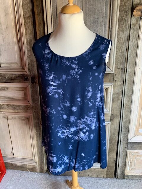 Normal Crazy top Mouwloze Aline Tie Dye - Smock Blue