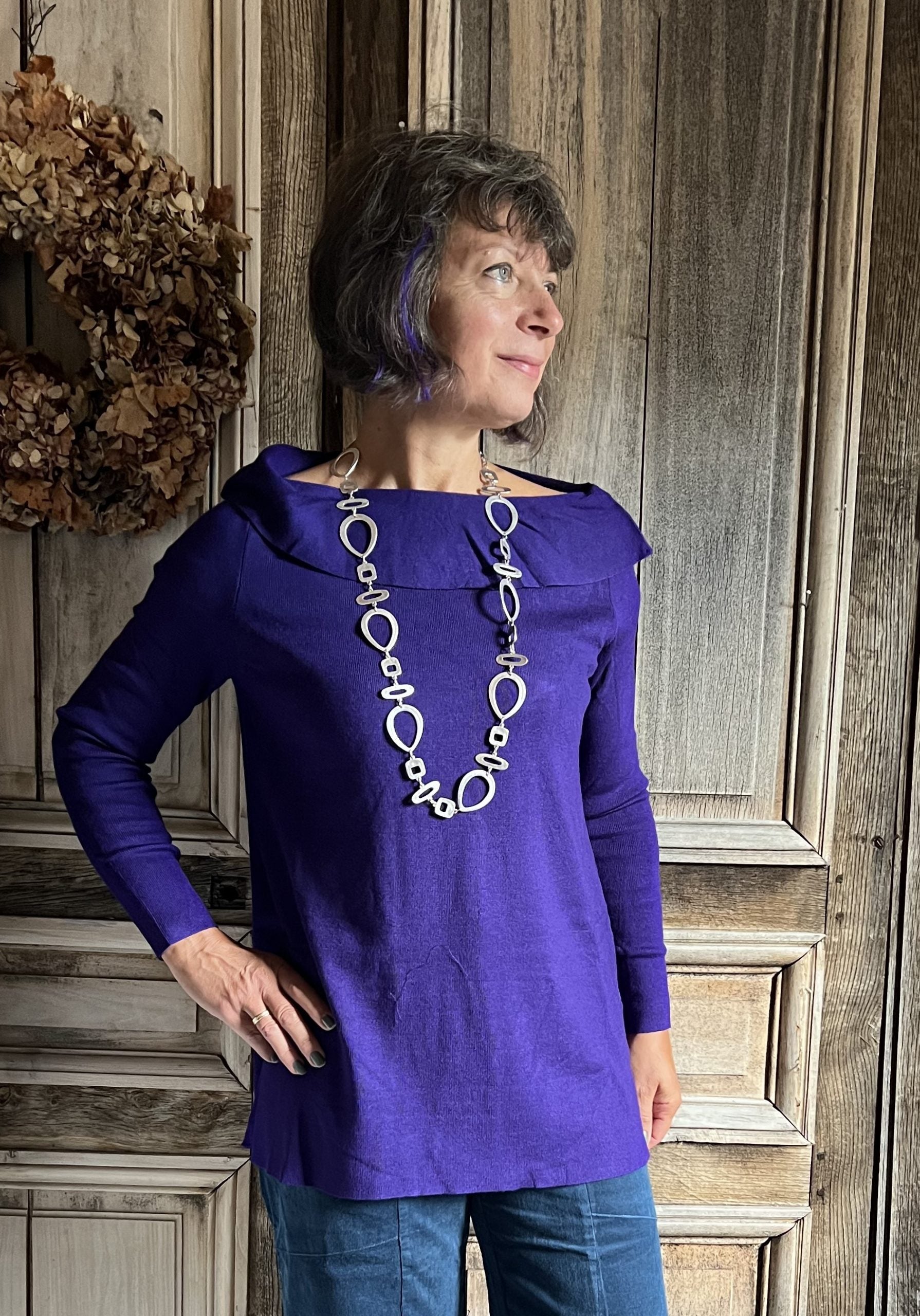 Heart - Goldie sweater Bres - Paars