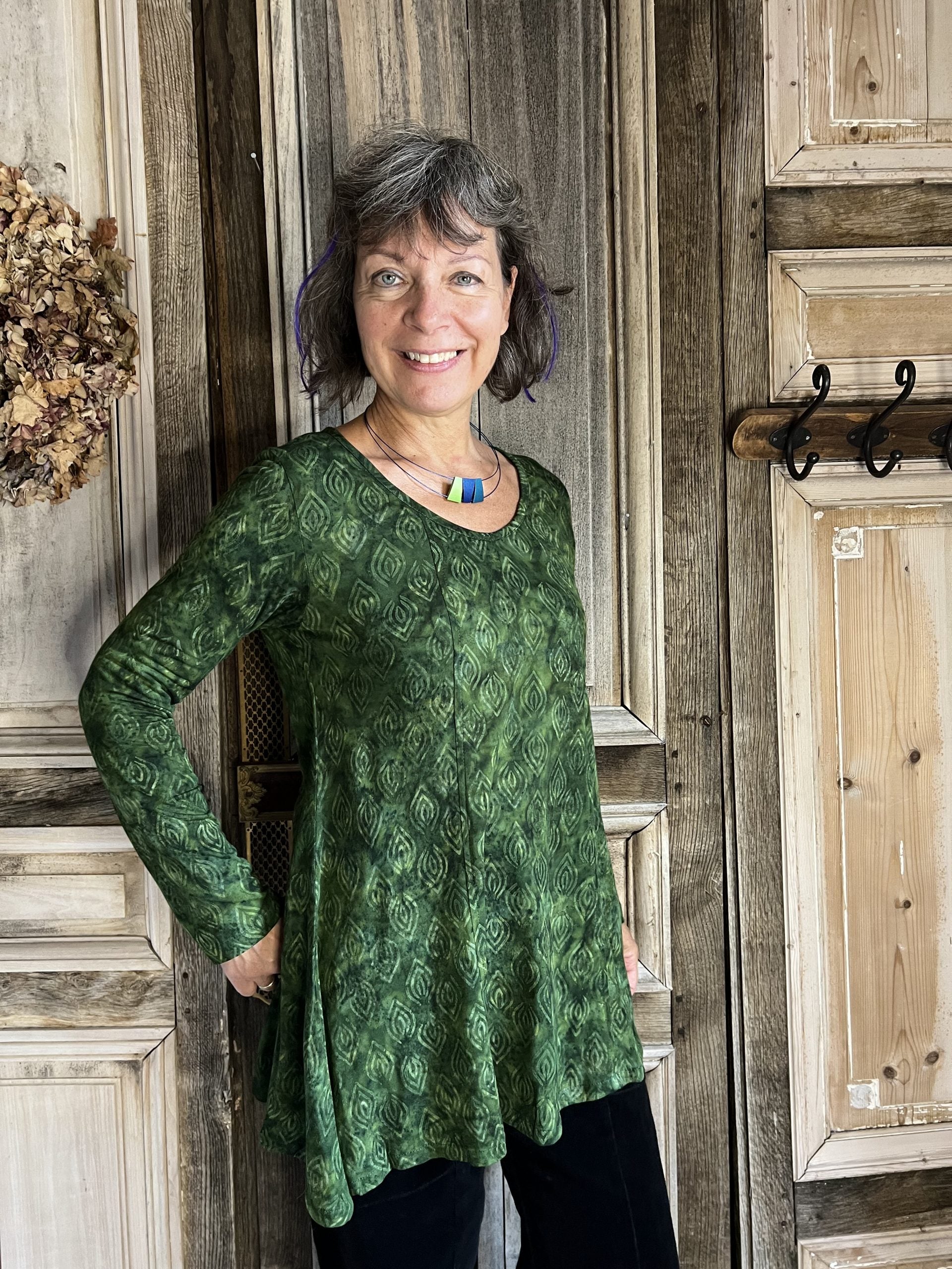 Mapa Mundo - Top Linda Lange mouw groen - Maat S*bloem